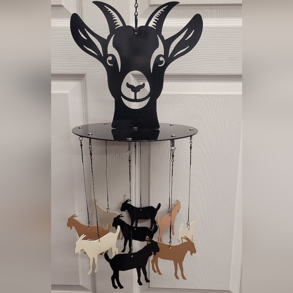 Plasma Cut Goat Wind Chime